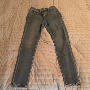 Express Women's Skinny Jeans in Light Blue Denim